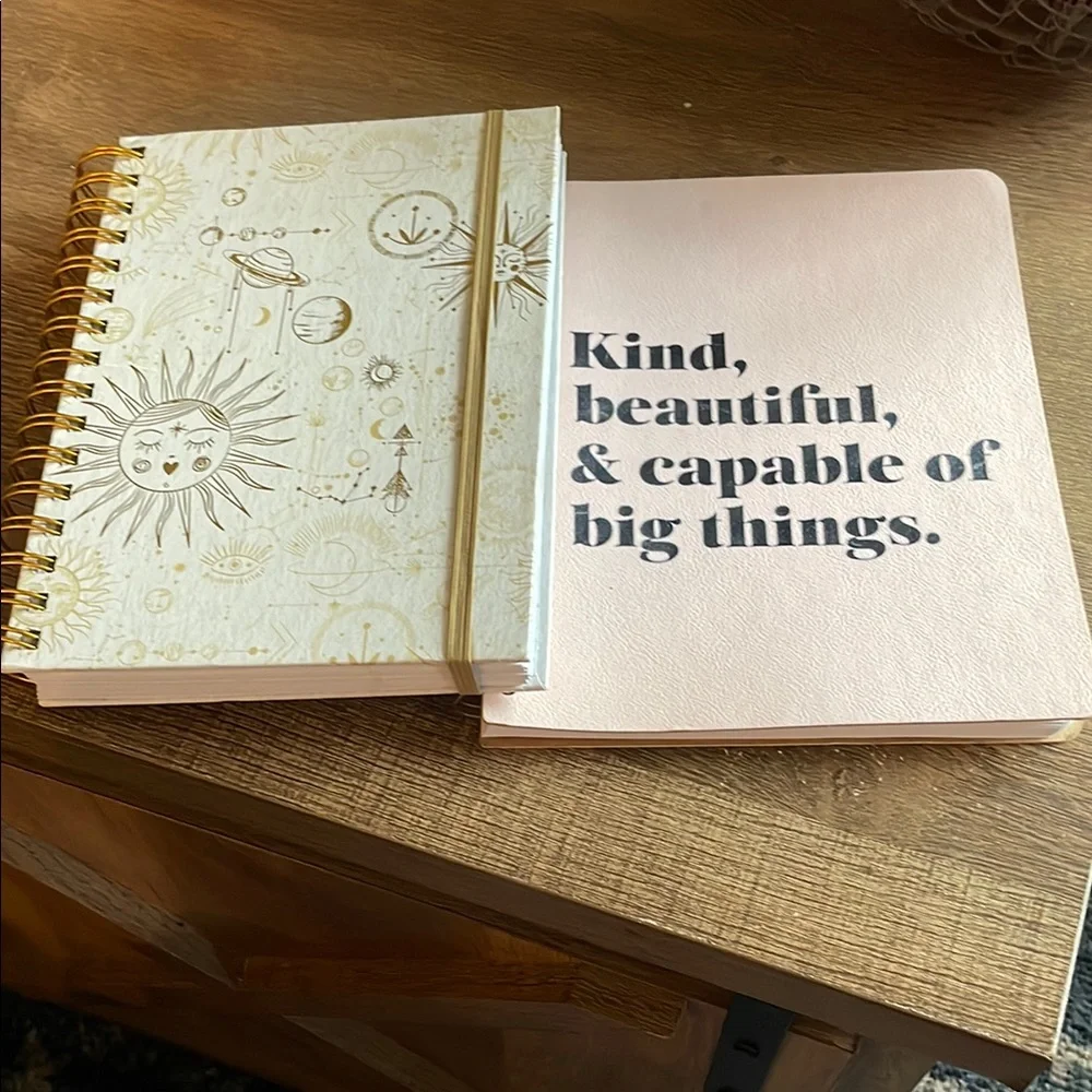 Journals Set 2 Celestial Sun Moon & Kind Capable Diary Notebook Ruled Lined NEW